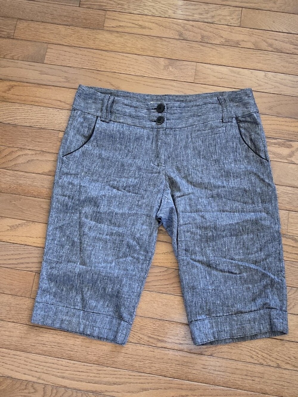 Candies Vintage Linen Blend Y2k 90s 2000s Cropped Capri Pants Shorts 11